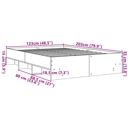 Bed Frame | Smoked Oak | Engineered Wood | Double | Bed Frame