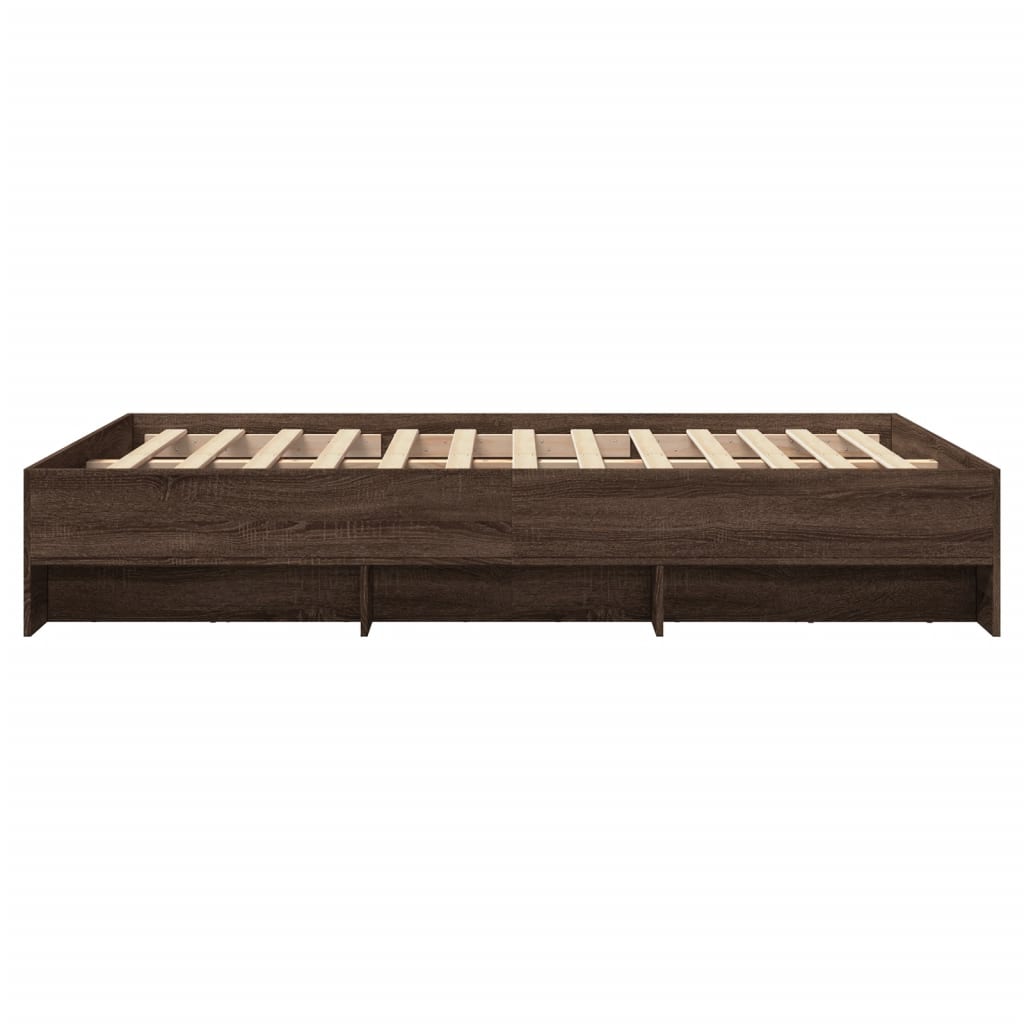 Bed Frame | Brown Oak | Engineered Wood | Double | Bed Frame