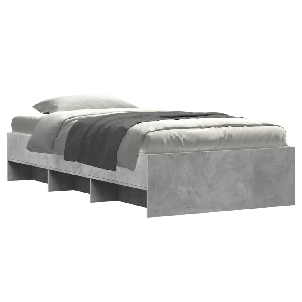 Bed Frame | Concrete Grey | Engineered Wood, Plywood | Single | Bed Frame