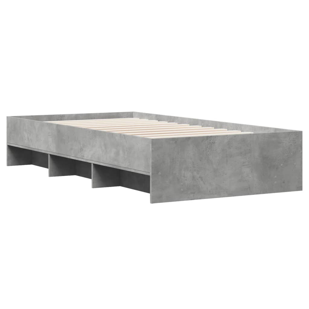 Bed Frame | Concrete Grey | Engineered Wood, Plywood | Single | Bed Frame