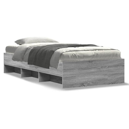 Bed Frame | Grey Sonoma | Engineered wood | 100 x 200 cm | Bed Frame