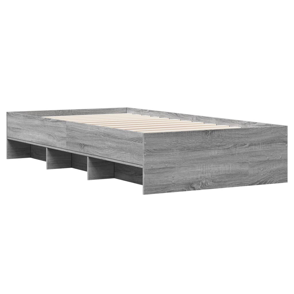 Bed Frame | Grey Sonoma | Engineered wood | 100 x 200 cm | Bed Frame