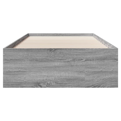 Bed Frame | Grey Sonoma | Engineered wood | 100 x 200 cm | Bed Frame