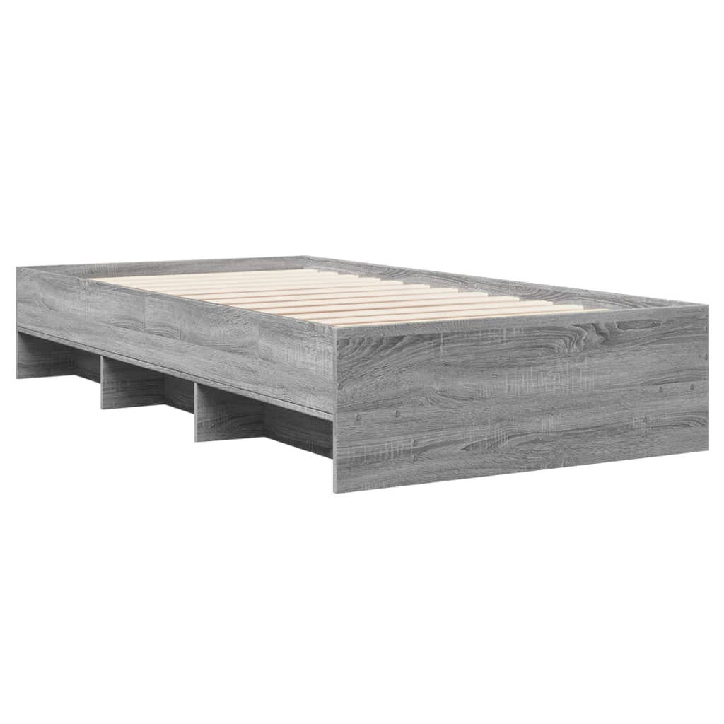 Bed Frame | Grey Sonoma | Engineered wood | 100 x 200 cm | Bed Frame