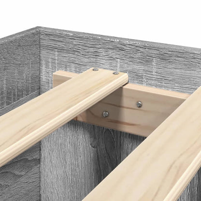Bed Frame | Grey Sonoma | Engineered wood | 100 x 200 cm | Bed Frame