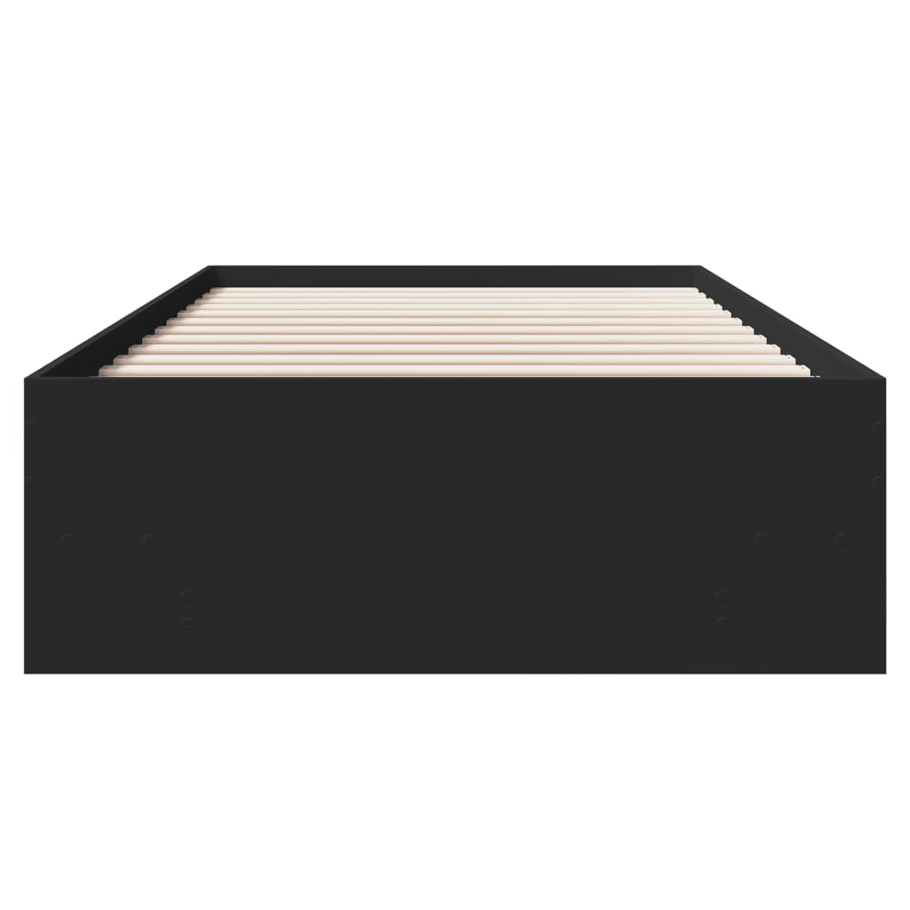 Bed Frame | Black | Engineered wood | Single | Bed Frame | Rectangular