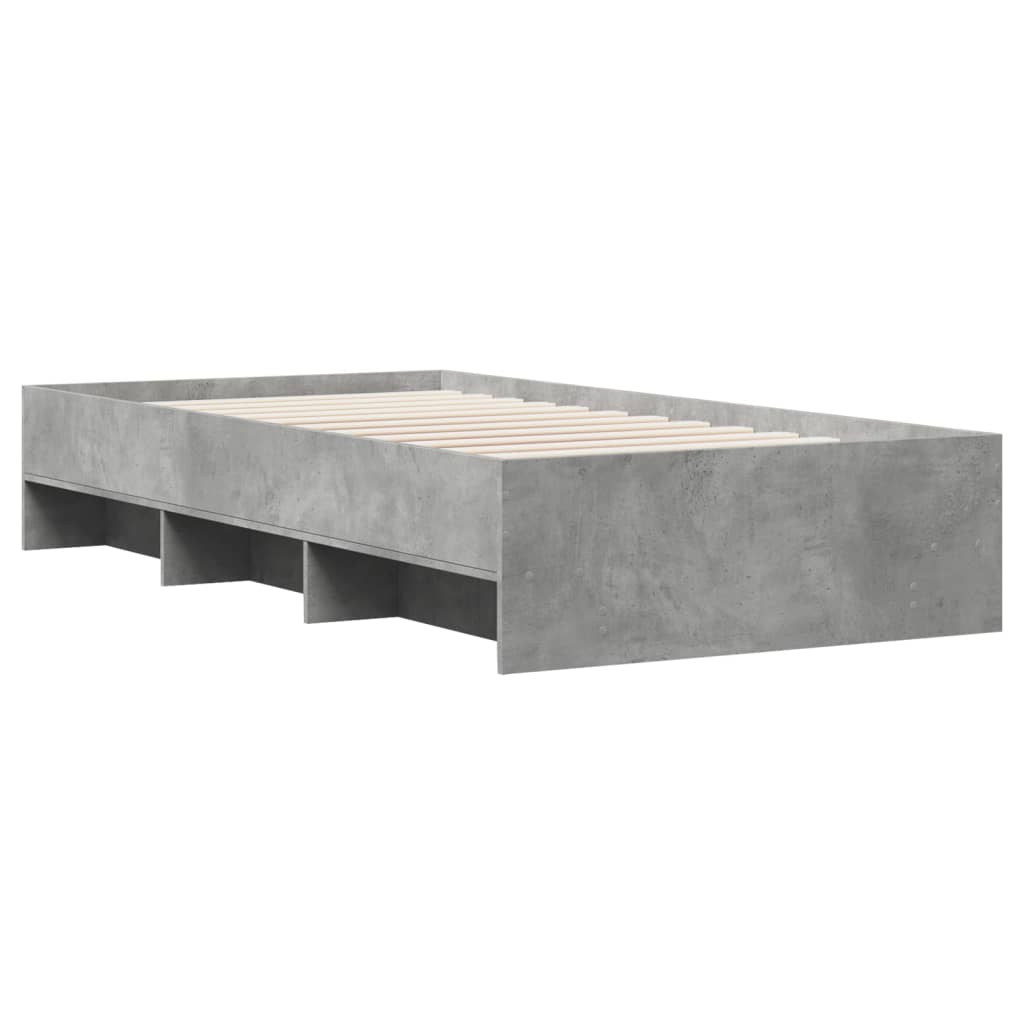 Bed Frame | Concrete Grey | Engineered wood | Single | Bed Frame
