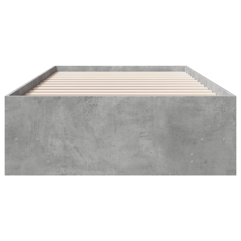Bed Frame | Concrete Grey | Engineered wood | Single | Bed Frame