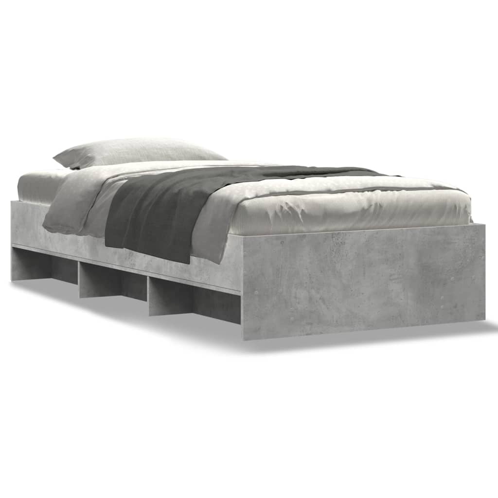 Bed Frame | Grey Sonoma | Engineered wood, Plywood | 90x200 cm