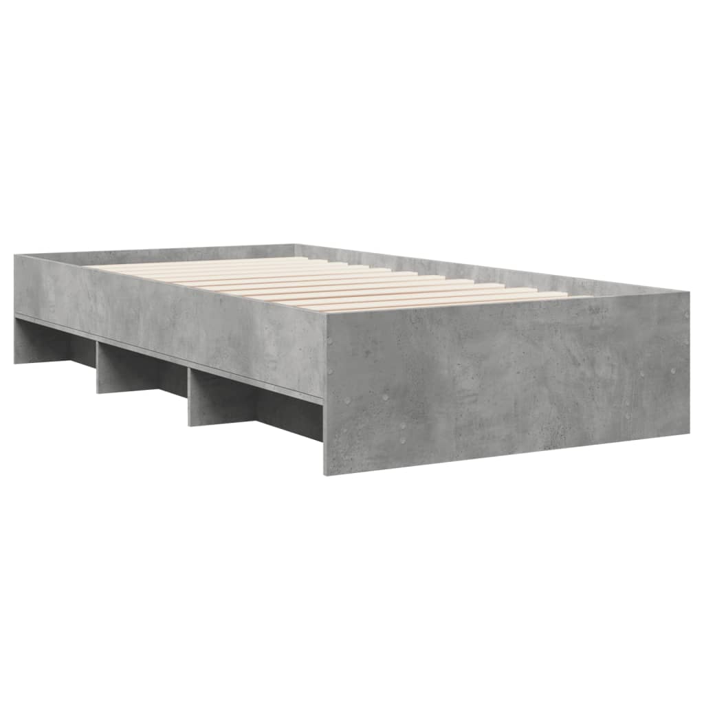 Bed Frame | Grey Sonoma | Engineered wood, Plywood | 90x200 cm