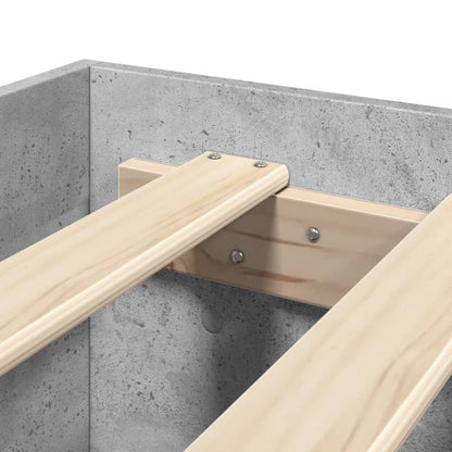 Bed Frame | Grey Sonoma | Engineered wood, Plywood | 90x200 cm
