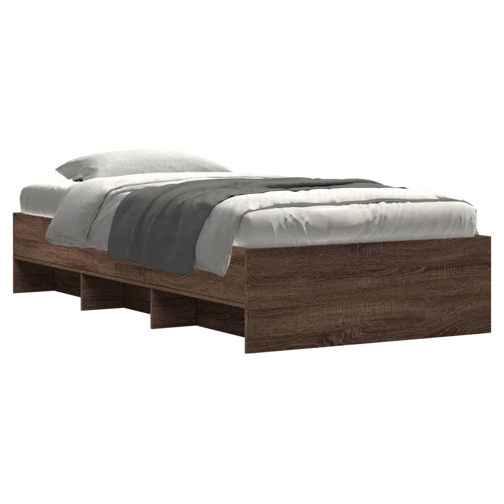 Bed Frame | Brown Oak | Engineered Wood | Single | Bed Frame