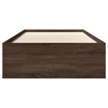 Bed Frame | Brown Oak | Engineered Wood | Single | Bed Frame