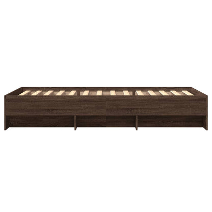 Bed Frame | Brown Oak | Engineered Wood | Single | Bed Frame