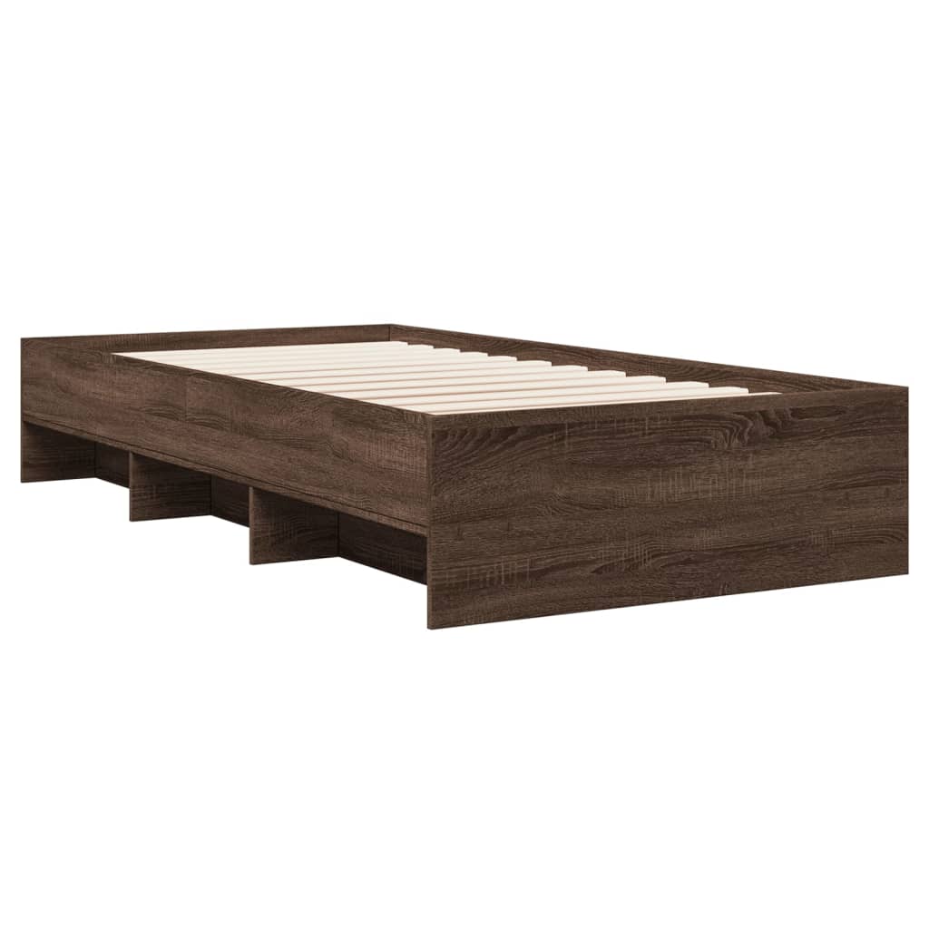 Bed Frame | Brown Oak | Engineered Wood | Single | Bed Frame