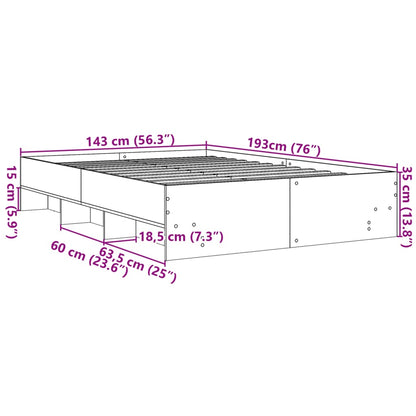 Bed Frame | Sonoma Oak | Engineered wood | Double | Bed Frame