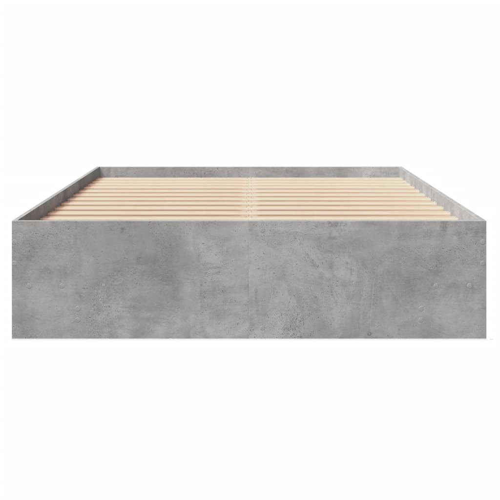 Bed Frame | Concrete grey | Engineered wood | Double | Bed Frame