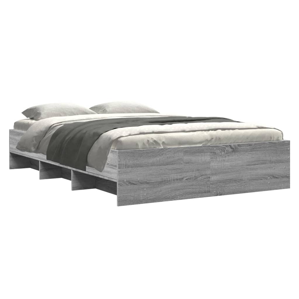 Bed Frame | Grey Sonoma | Engineered wood | Double | Bed Frame