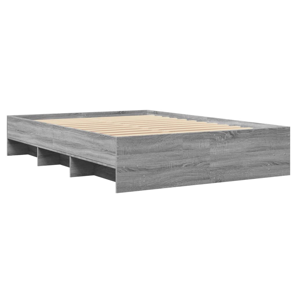 Bed Frame | Grey Sonoma | Engineered wood | Double | Bed Frame