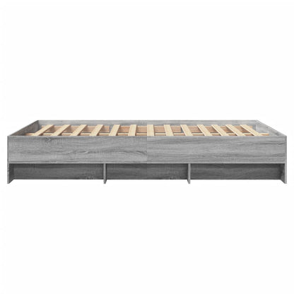 Bed Frame | Grey Sonoma | Engineered wood | Double | Bed Frame