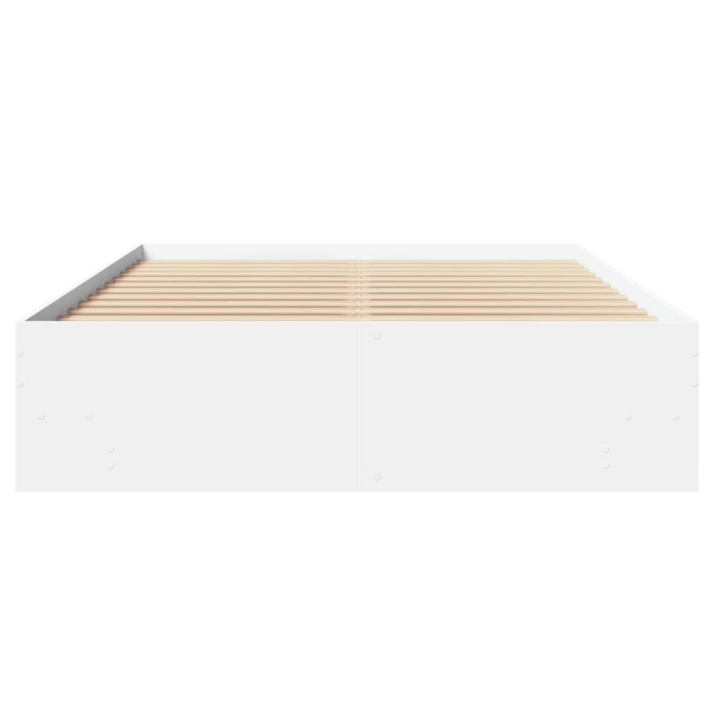 Bed Frame | White | Engineered wood | Double | Bed Frame | Rectangular