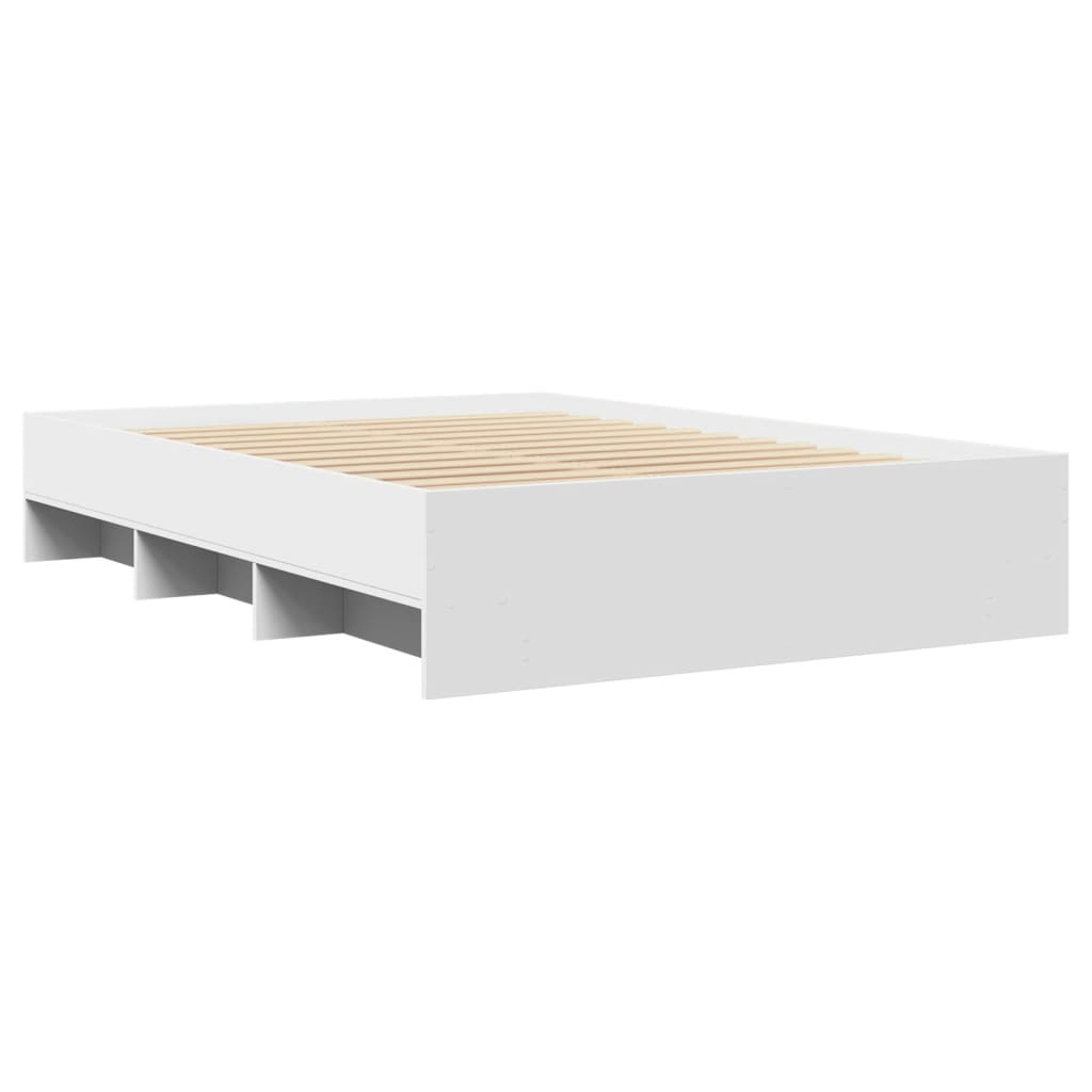 Bed Frame | White | Engineered wood | Double | Bed Frame | Rectangular