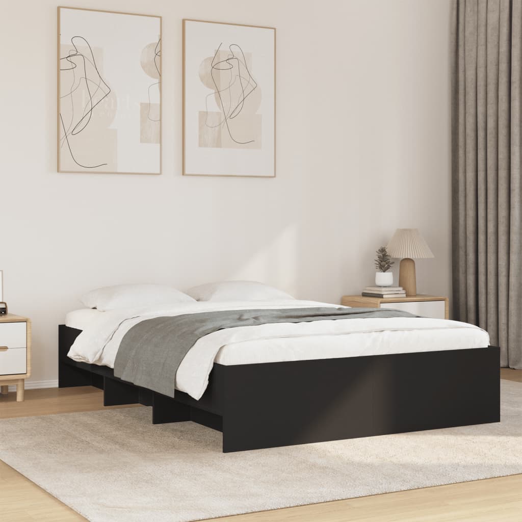 Bed Frame | Black | Engineered wood | Small Double | Bed Frame