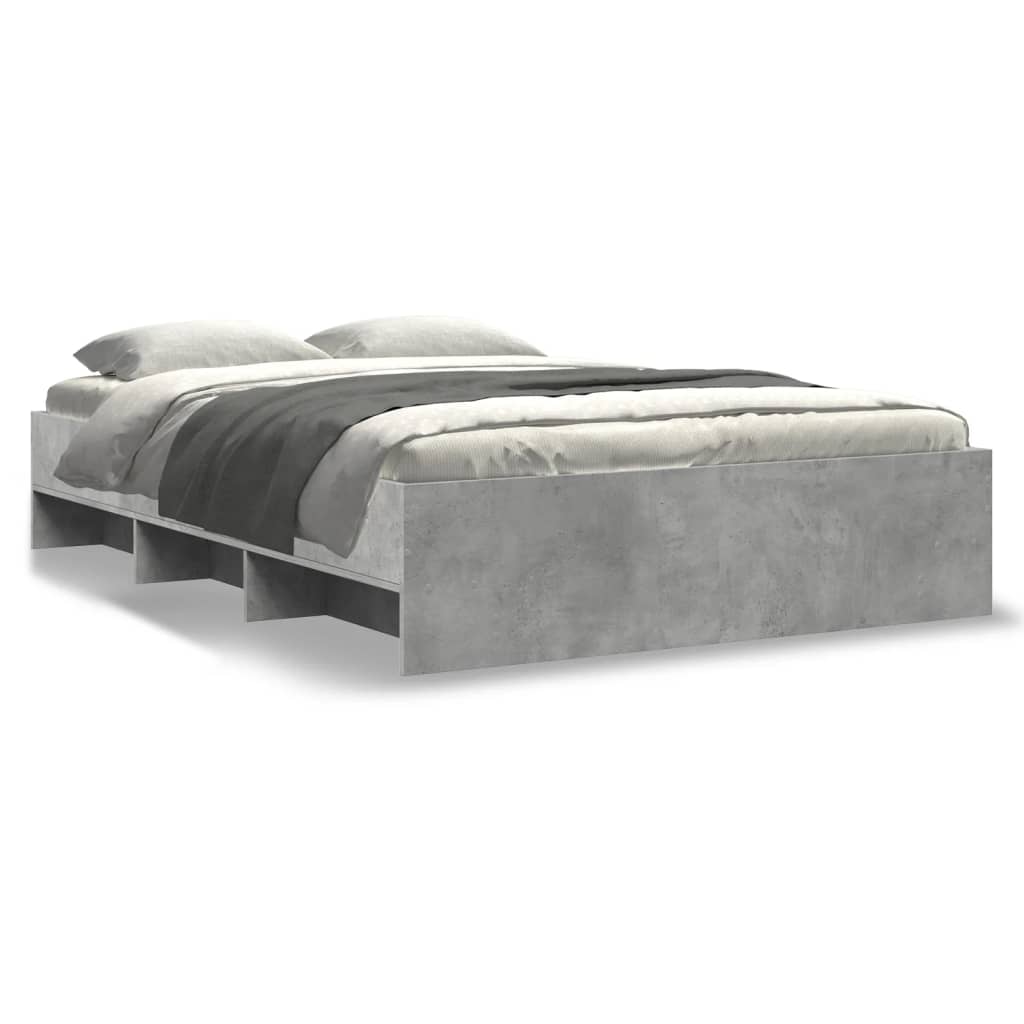 Bed Frame | Concrete grey | Engineered wood, plywood | Small Double
