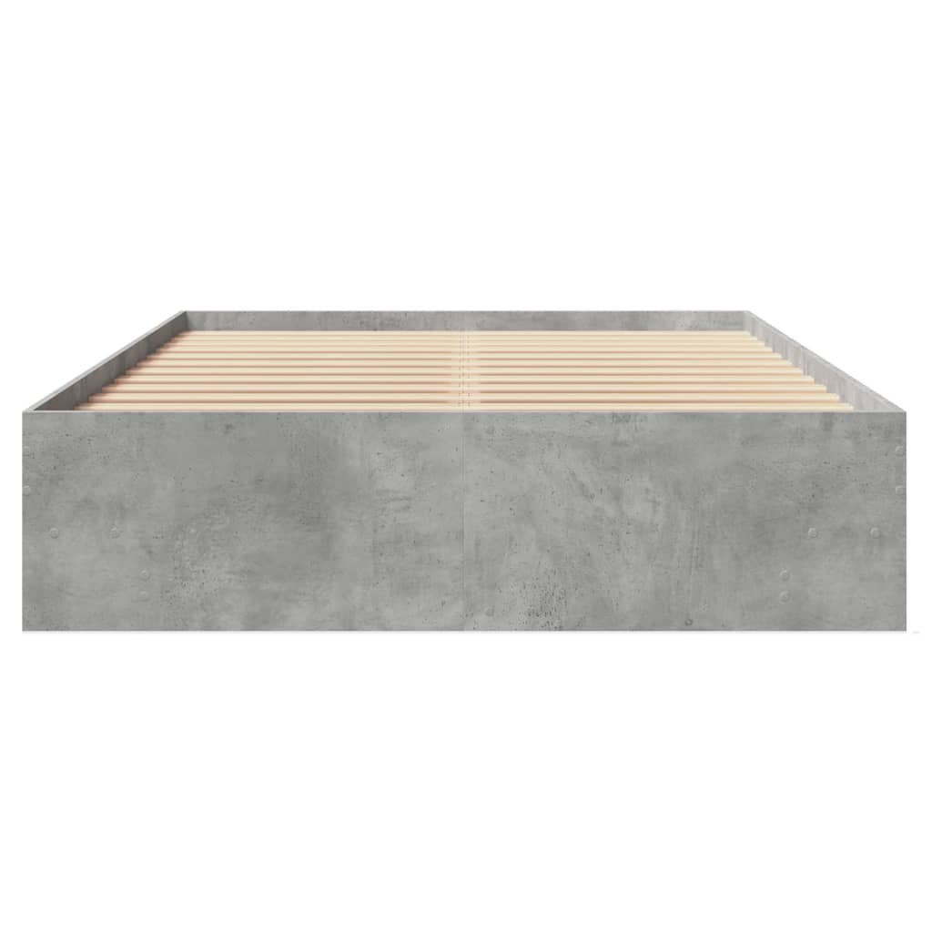 Bed Frame | Concrete grey | Engineered wood, plywood | Small Double