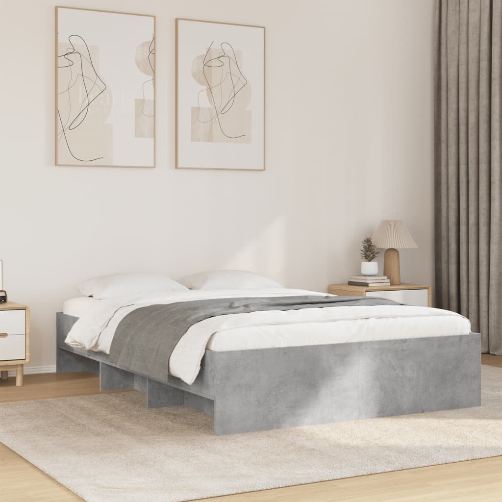 Bed Frame | Concrete grey | Engineered wood, plywood | Small Double