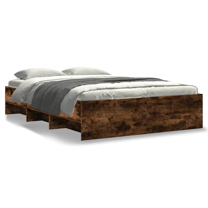 Bed Frame | Smoked Oak | Engineered Wood | Small Double | Storage