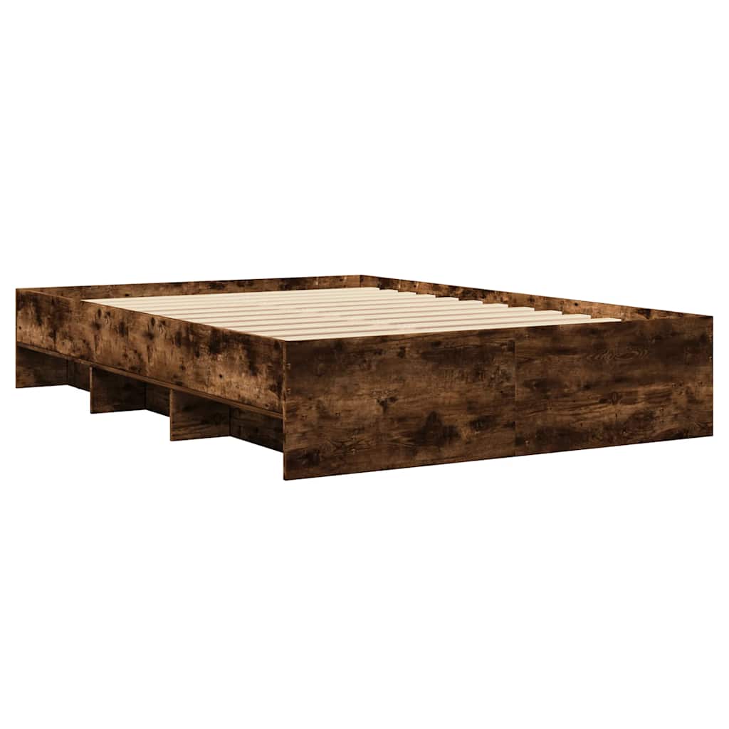 Bed Frame | Smoked Oak | Engineered Wood | Small Double | Storage