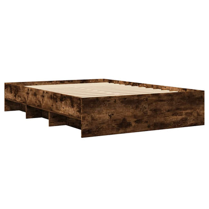 Bed Frame | Smoked Oak | Engineered Wood | Small Double | Storage