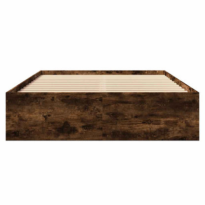 Bed Frame | Smoked Oak | Engineered Wood | Small Double | Storage
