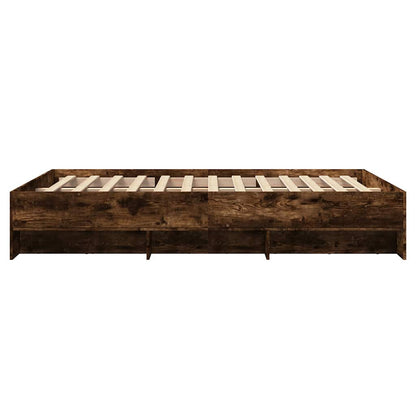 Bed Frame | Smoked Oak | Engineered Wood | Small Double | Storage