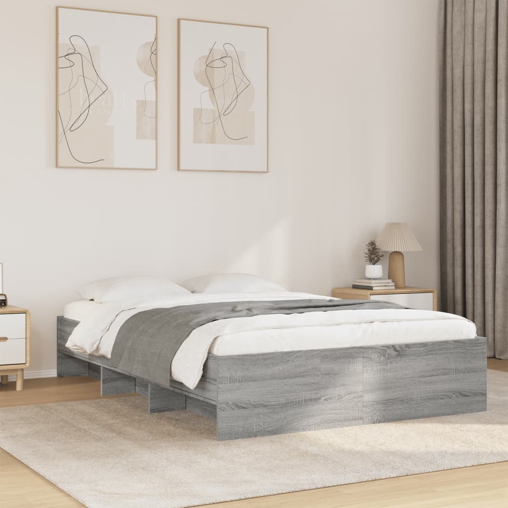 Bed Frame | Grey Sonoma | Engineered wood | Small Double | Bed Frame