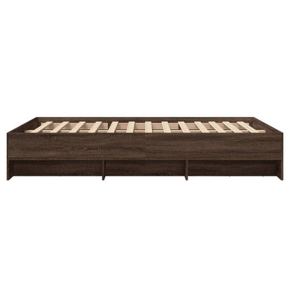 Bed Frame | Brown Oak | Engineered wood | Small Double | Bed Frame
