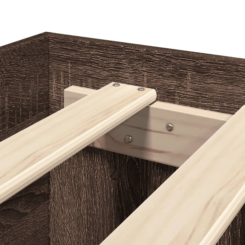 Bed Frame | Brown Oak | Engineered wood | Small Double | Bed Frame