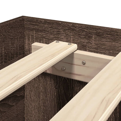 Bed Frame | Brown Oak | Engineered wood | Small Double | Bed Frame