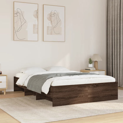 Bed Frame | Brown Oak | Engineered wood | Small Double | Bed Frame