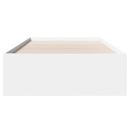 Bed Frame without Mattress White 90x190 cm Single Engineered Wood