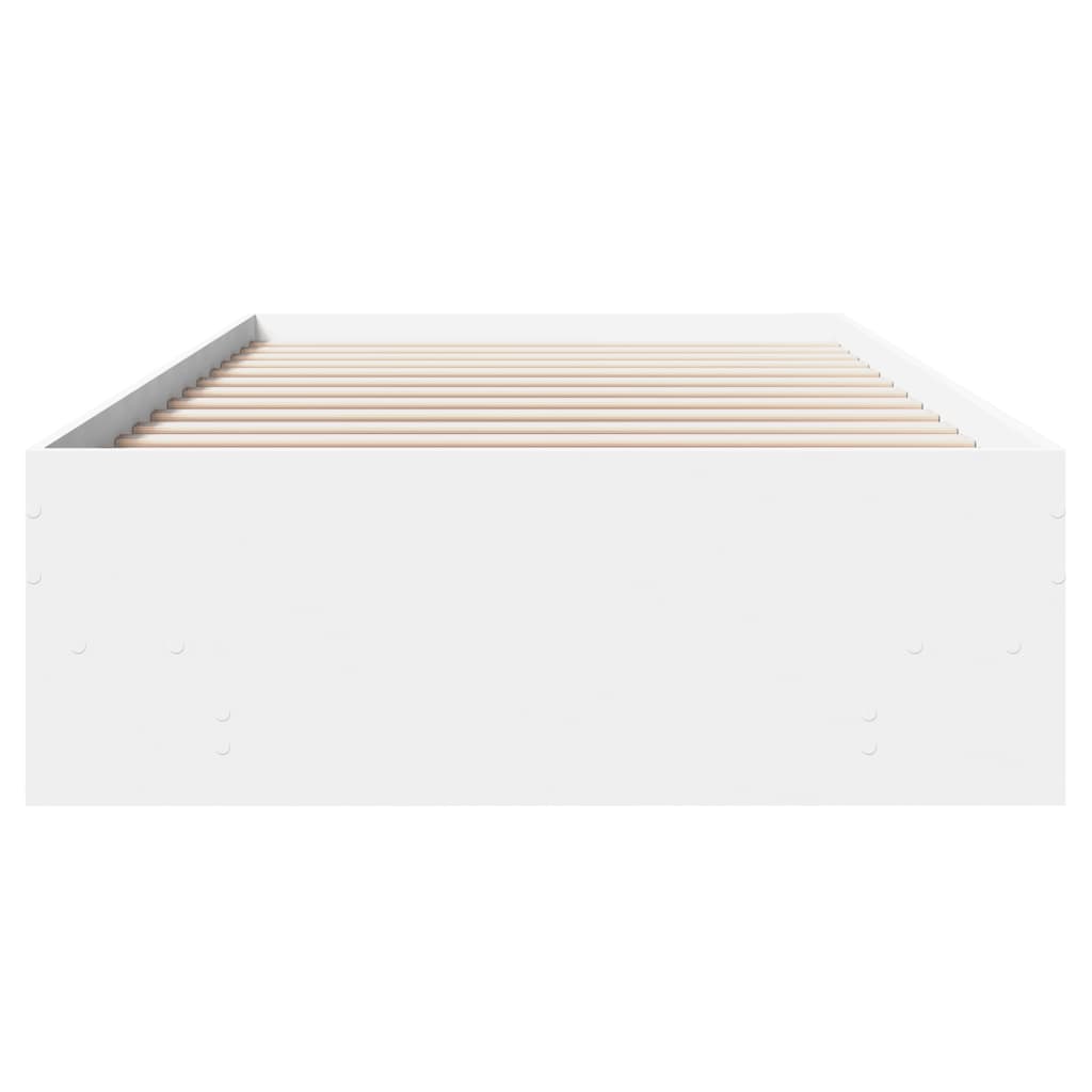 Bed Frame | White | Engineered Wood | Single | Bed Frame | Rectangular