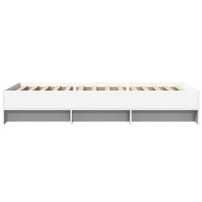 Bed Frame | White | Engineered Wood | Single | Bed Frame | Rectangular