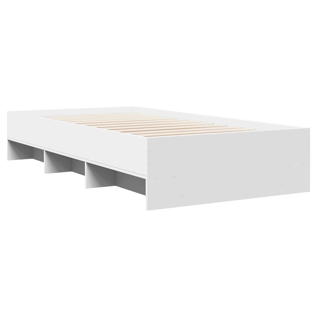 Bed Frame | White | Engineered Wood | Single | Bed Frame | Rectangular