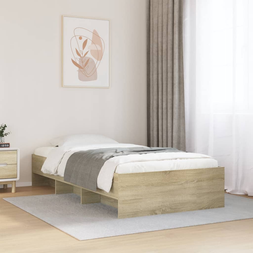 Bed Frame | Sonoma oak | Engineered wood, Plywood | Single | Bed Frame
