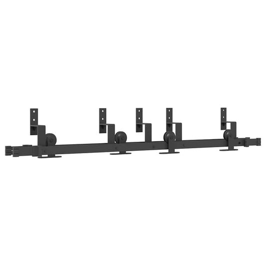 Sliding Door Hardware Kit 152,5 cm Steel Black