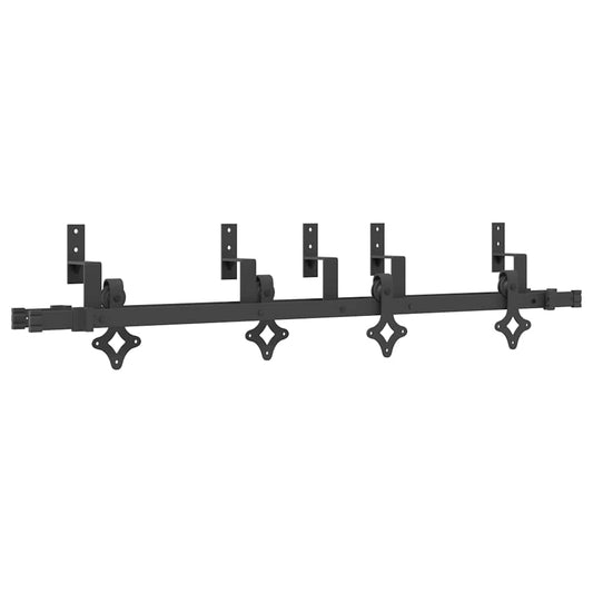 Sliding Door Hardware Kit 152,5 cm Steel Black