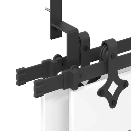 Sliding Door Hardware Kit 213,5 cm Steel Black