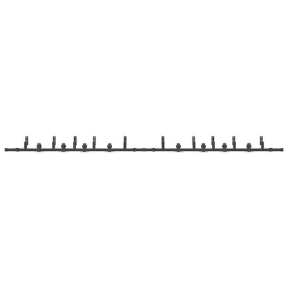 Sliding Door Hardware Kit 400 cm Steel Black