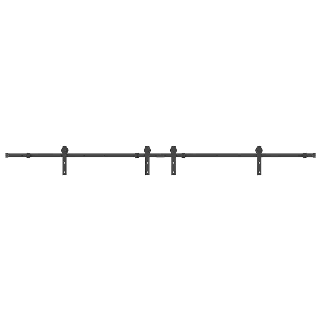 Sliding Door Hardware Kit 427 cm Steel Black